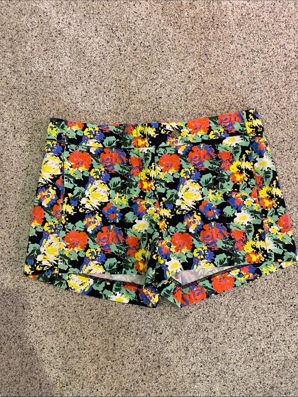 J. Crew Floral Multicolor Cotton Blend Shorts